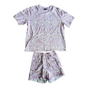 MTV Pajamas Set in Light Purple H & M Logo Purple Yellow Music Videos 90s